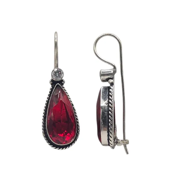 Red_Quartz_&_Brass_Earrings_For_Women