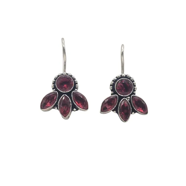 Maroon_Cz_&_Brass_Earrings_For_Women