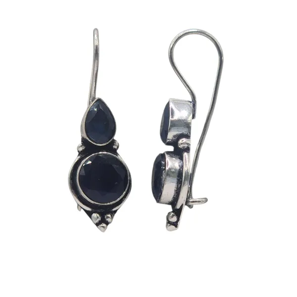 Blue_Cz_&_Brass_Earrings_For_Women