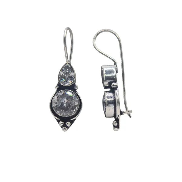 White_Cz_&_Brass_Earrings_For_Women