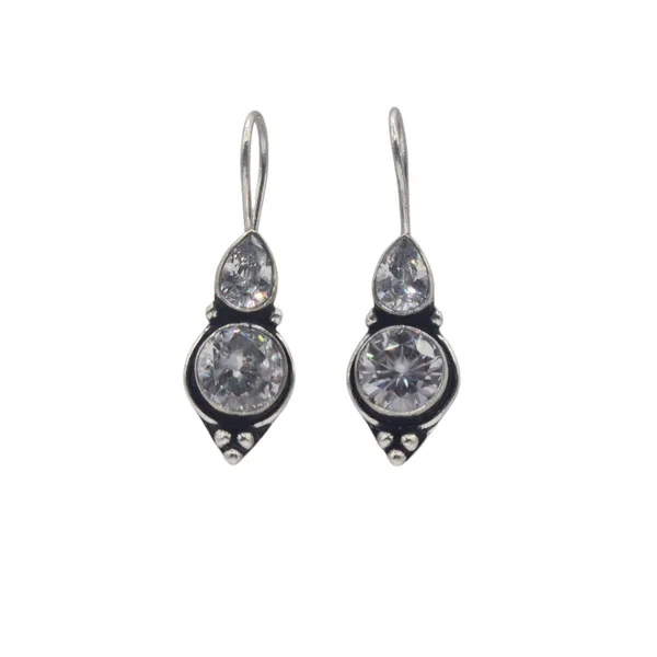 White_Cz_&_Brass_Earrings_For_Women