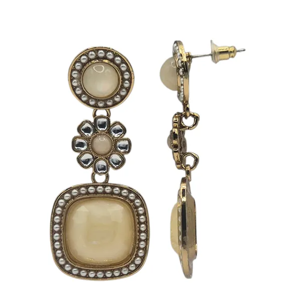 Yellow_Quartz_&_Kundan_Earrings_For_Women