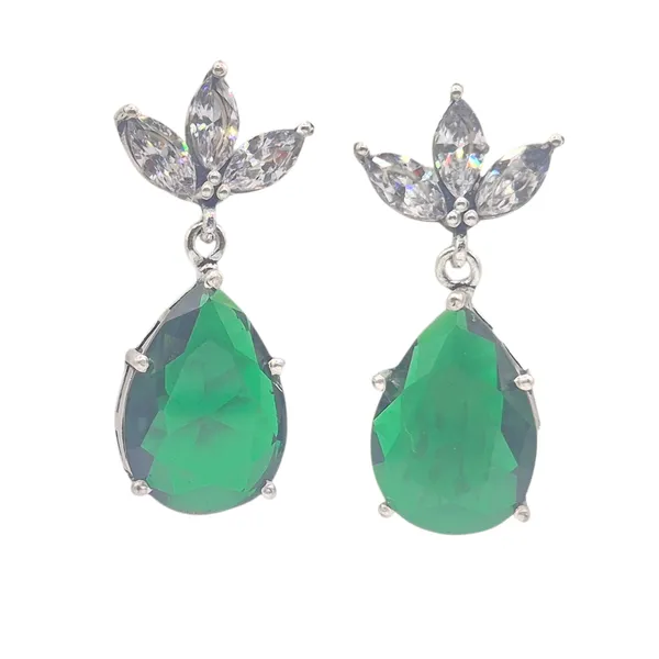 Green_And_White_Quartz_&_Brass_Earrings_For_Women