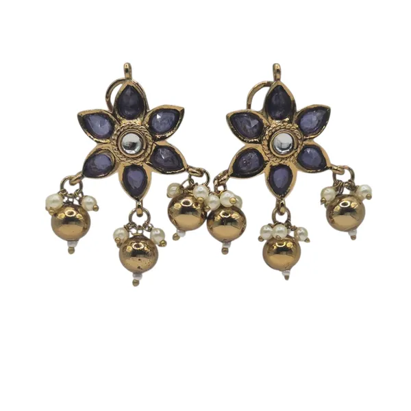 Purple_Quartz_&_Kundan_Earrings_For_Women