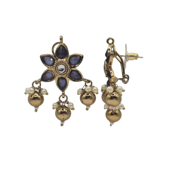 Purple_Quartz_&_Kundan_Earrings_For_Women