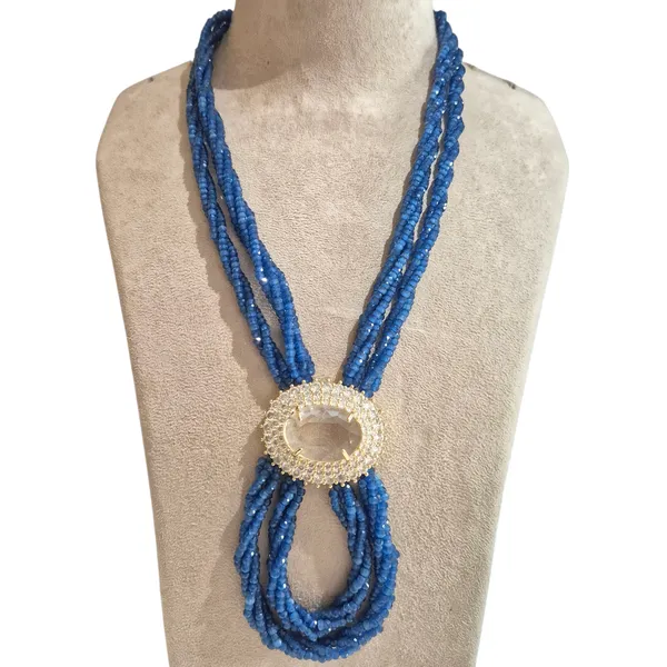 Blue_Czech_Beads_&_Crystal_Necklace_For_Women