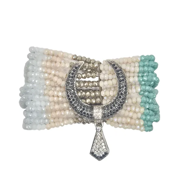 Multicolor_Czech_Beads_Bracelet/Brooch_For_Women