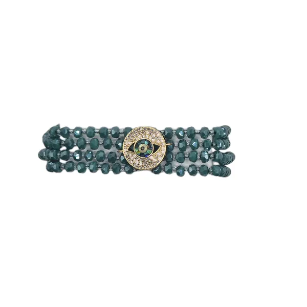 Olive_Green_Czech_Beads_Bracelet_For_Women