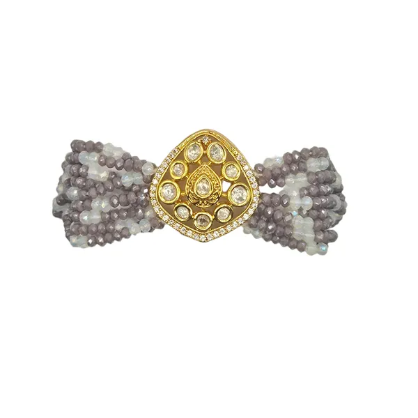 Purple_Czech_Beads_&_Kundan_Bracelet_For_Women