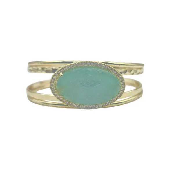 Green_Agate_&_Brass_Bracelet_For_Women