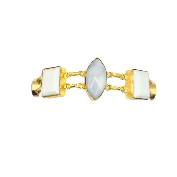 White_Hydro_Quartz_&_Iolite_Bracelet_For_Women