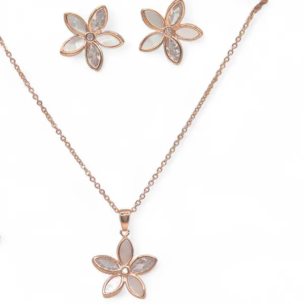White_Mop_&_Stainless_Steel_Jewelry_For_Women