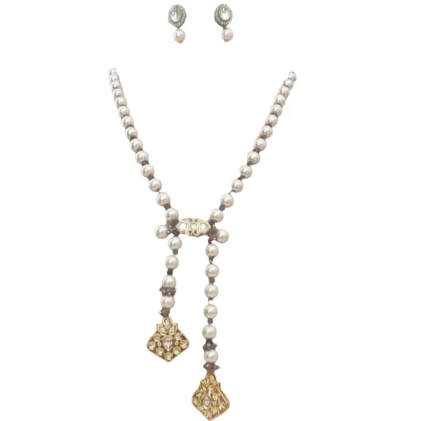 White_And_Gold_Pearl_&_Kundan_Necklace_For_Women