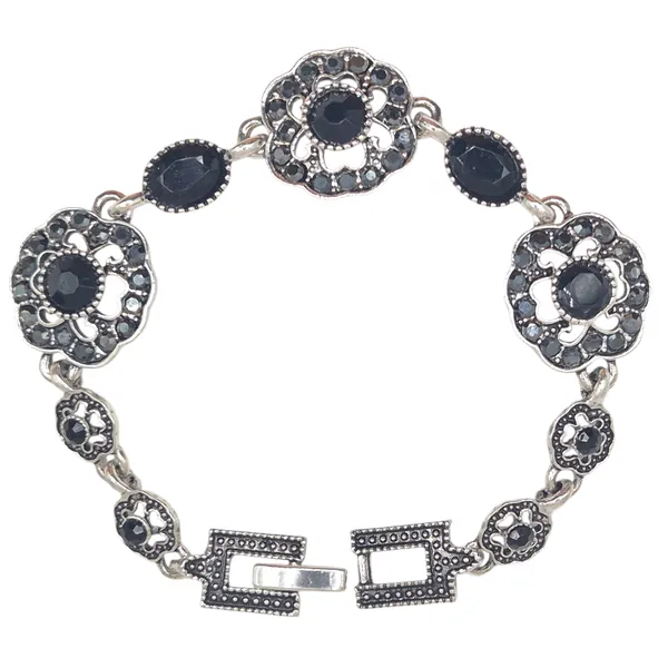 Black_Quartz_&_Brass_Bracelet_For_Women