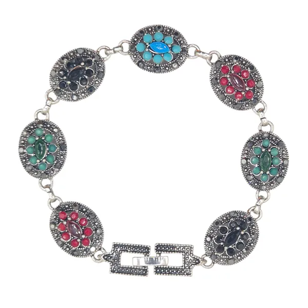 Multicolor_Quartz_&_Brass_Bracelet_For_Women