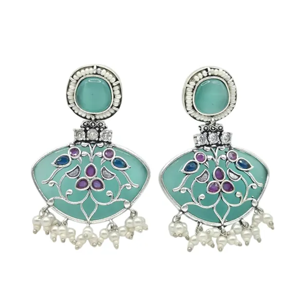 Light_Green_Quartz_&_Brass_Earrings_For_Women