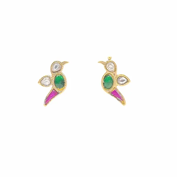 Pink_Kundan_&_Brass_Earrings_For_Women