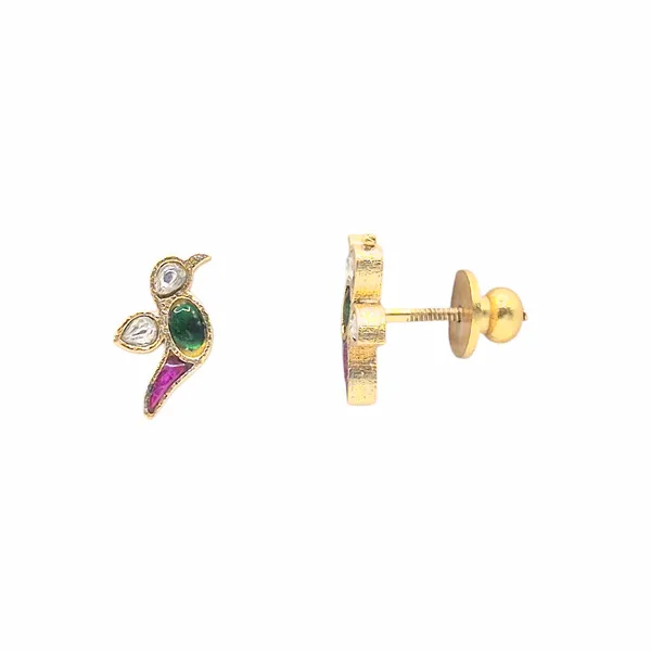 Pink_Kundan_&_Brass_Earrings_For_Women