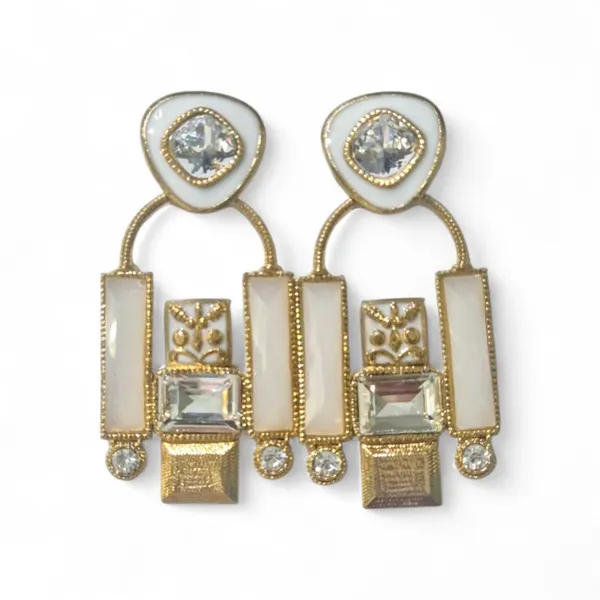 Art_Deco_Inspired_Earrings_In_Kundan_With_Dull_Gold_Plating