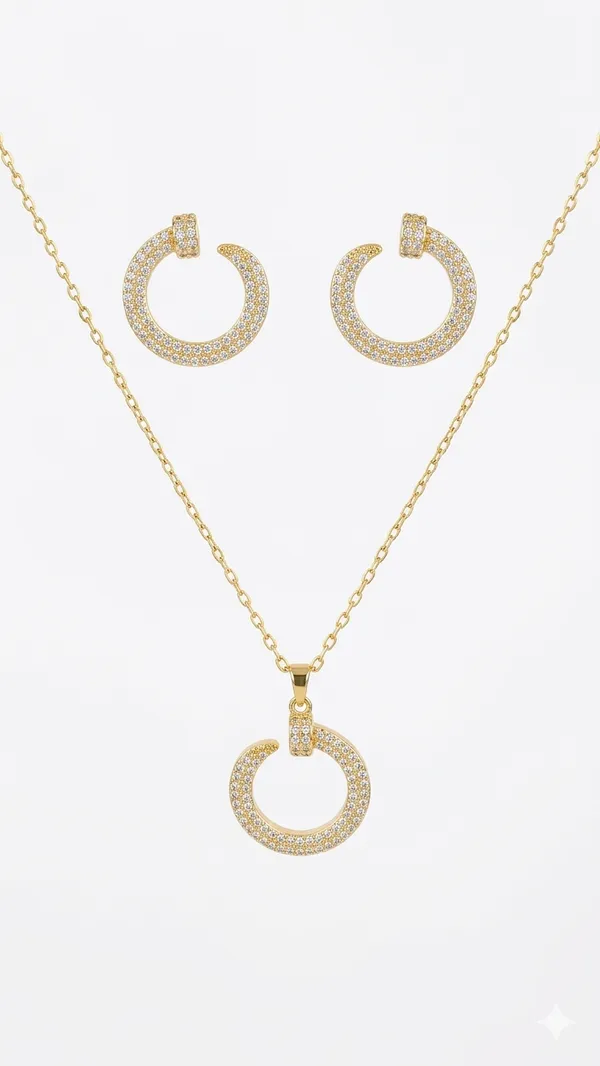 Gold_Colour_Circle_CZ_Set