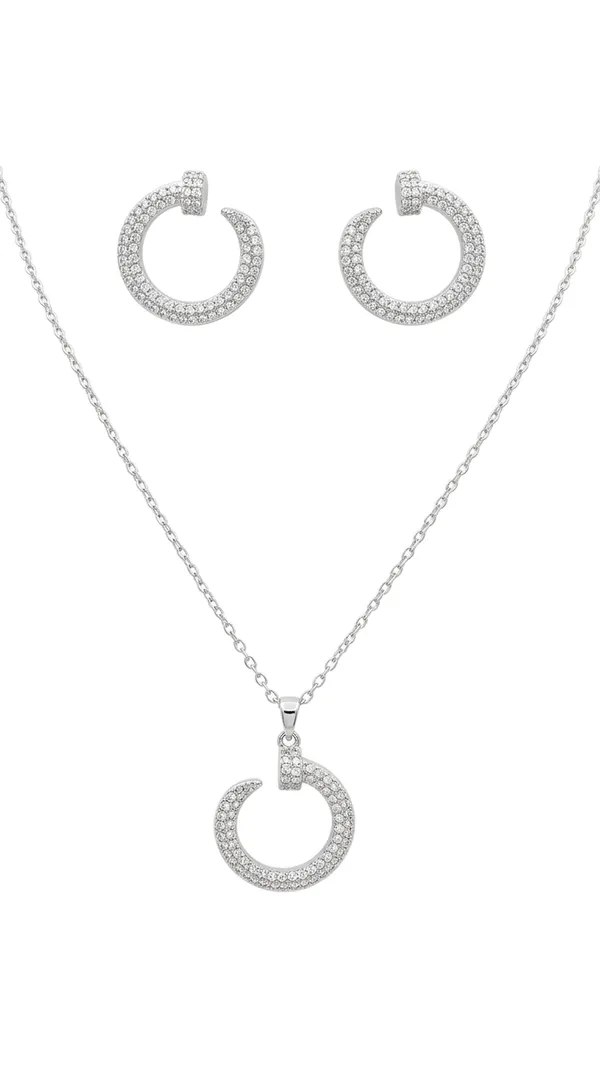Silver_Colour_Circle_CZ_Set