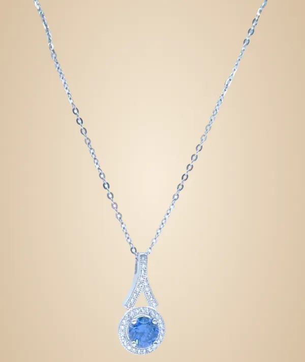 Blue_925_Silver_&_Hydro_Necklace_For_Women