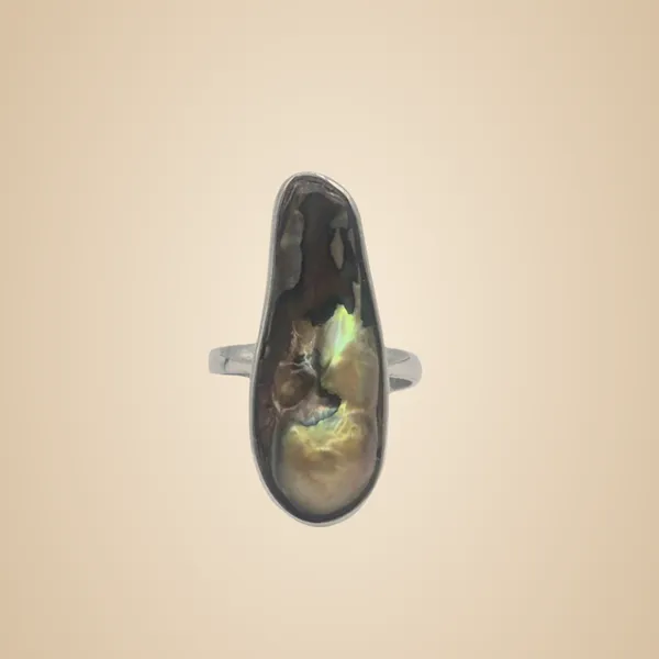 Gold_And_Silver_Pearl_&_German_Silver_Ring_For_Women