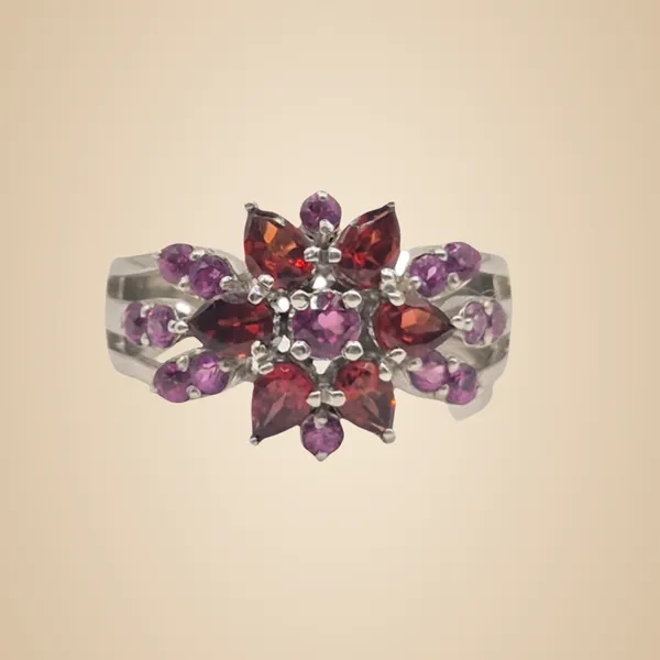 Pink_And_Red_Garnet_&_925_Silver_Ring_For_Women