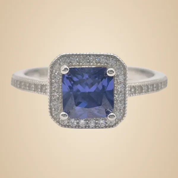 Blue_And_White_925_Silver_&_Cz_Ring_For_Women