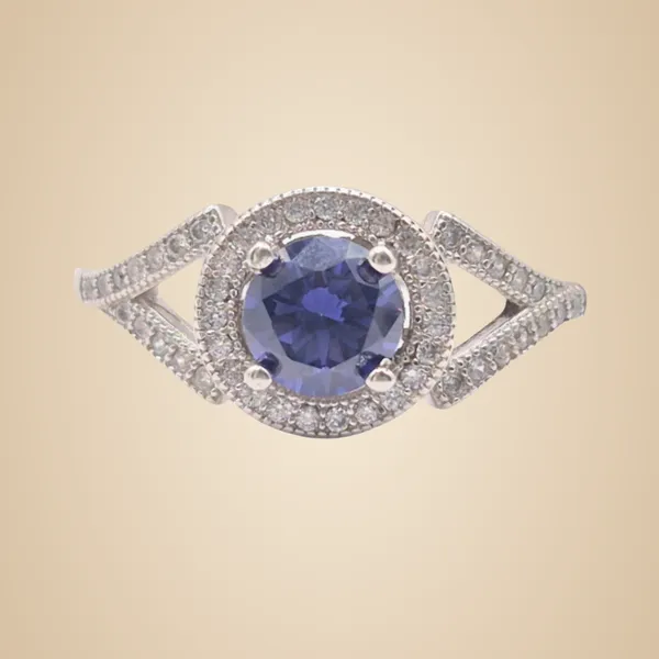 Blue_And_White_925_Silver_&_Cz_Ring_For_Women