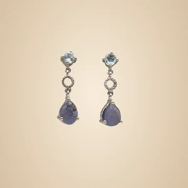Blue_And_Purple_Topaz_&_925_Silver_Earrings_For_Women