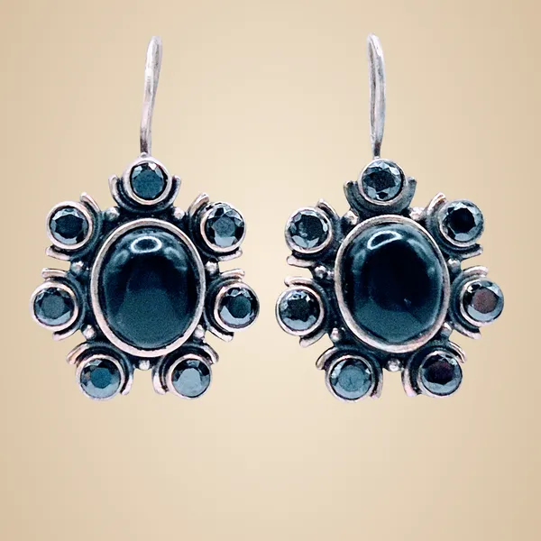 Blue_925_Silver_&_Stone_Earrings_For_Women