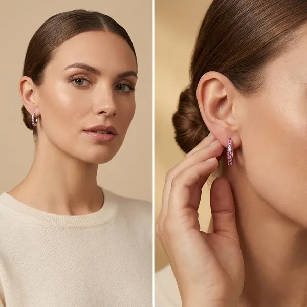 Pink_925_Silver_&_Cz_Earrings_For_Women