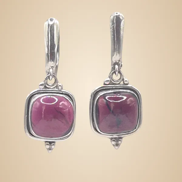 Deep_Red_Garnet_&_Silver_Earrings_For_Women