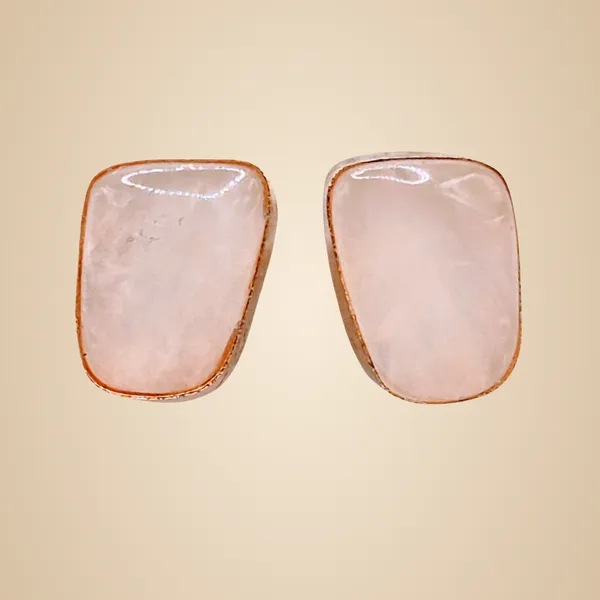 Pink_Rose_Quartz_&_Brass_Earrings_For_Women