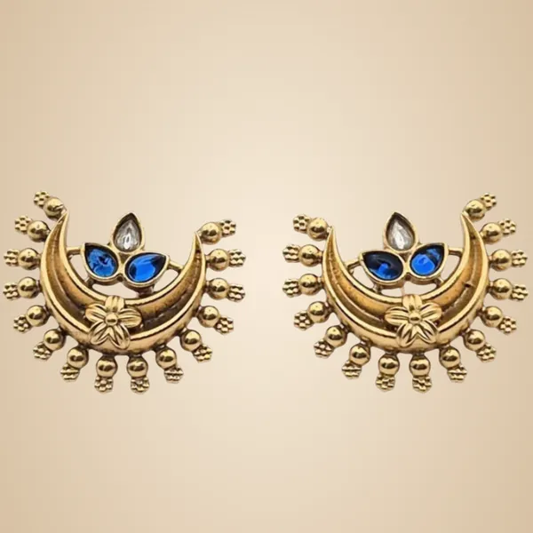 Blue_Metal_Stone_Earrings_For_Women