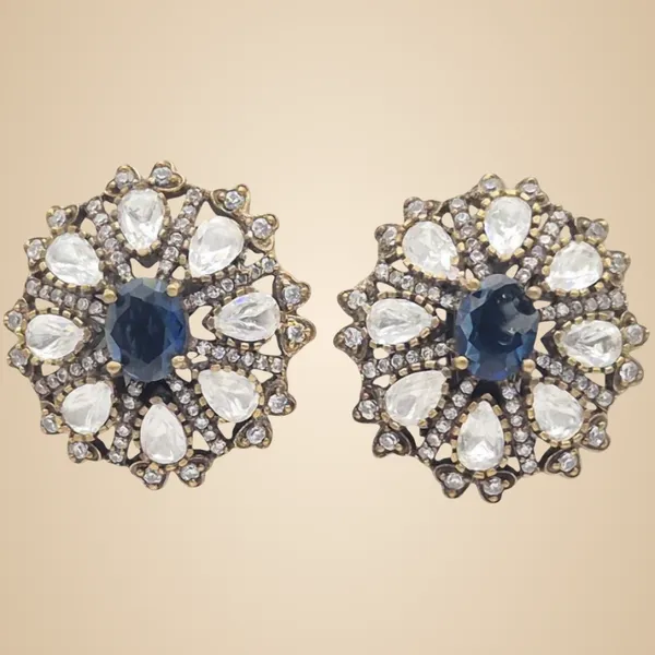 Blue_Moissanite_Earrings_For_Women