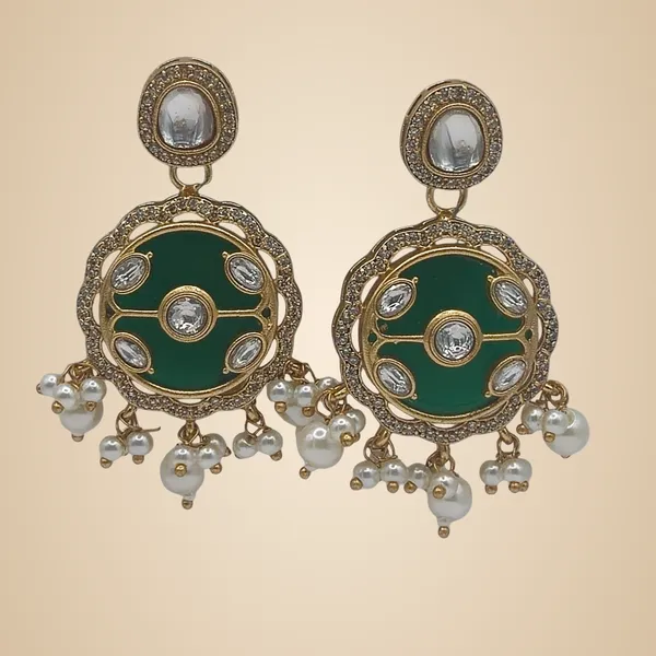 Green_Quartz_&_Kundan_Earrings_For_Women