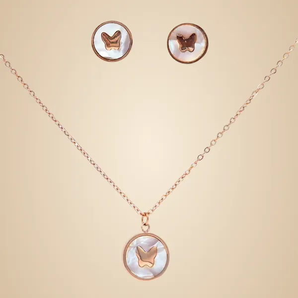 White_And_Rose_Gold_Mother_Of_Pearl_Jewelry_Set_For_Women
