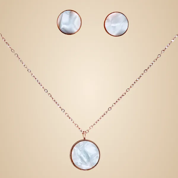 White_And_Rose_Gold_Mother_Of_Pearl_Jewelry_Set_For_Women