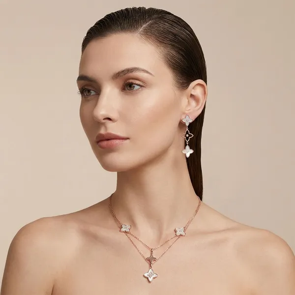 White_And_Rose_Gold_Mop_Jewelry_Set_For_Women