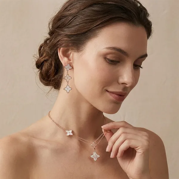 White_And_Rose_Gold_Mop_Jewelry_Set_For_Women