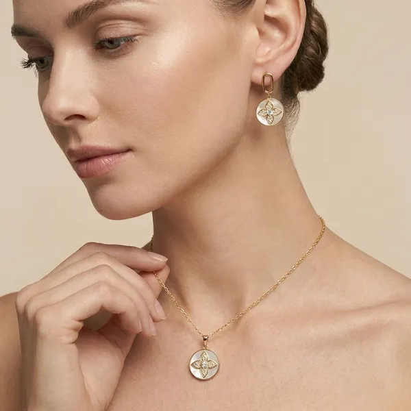 White_And_Gold_Mop_Jewelry_Set_For_Women