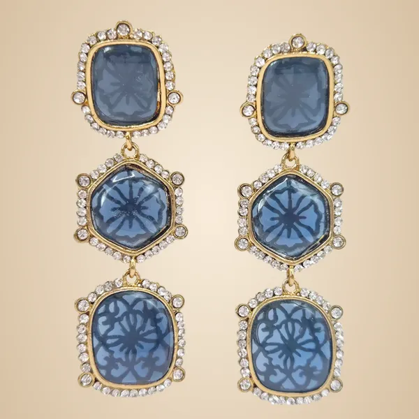 Blue_Quartz_&_Cz_Earrings_For_Women