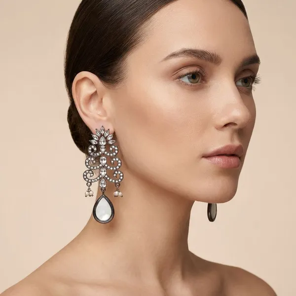 Gold_Mop_&_Cz_Earrings_For_Women