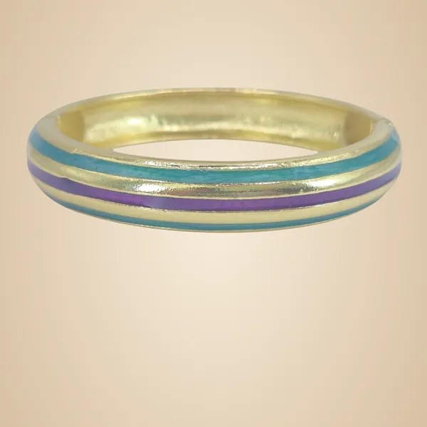 Aqua_Purple_Enamel_&_Metal_Bangle_For_Women