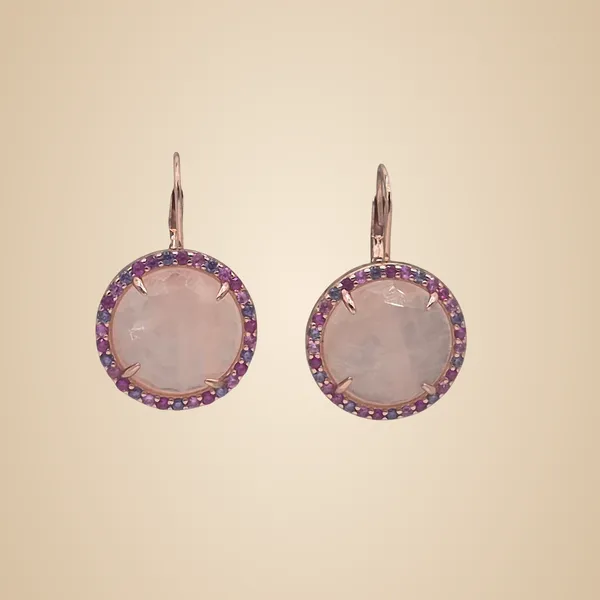 Pink_And_White_Quartz_&_Cz_Earrings_For_Women