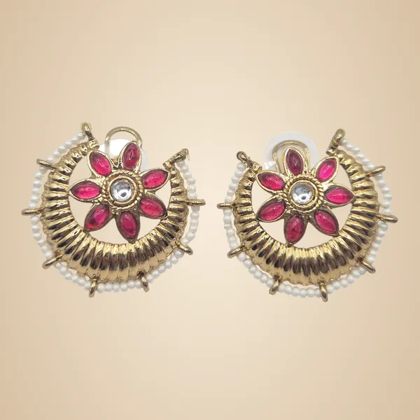Red_Quartz_&_Kundan_Earrings_For_Women