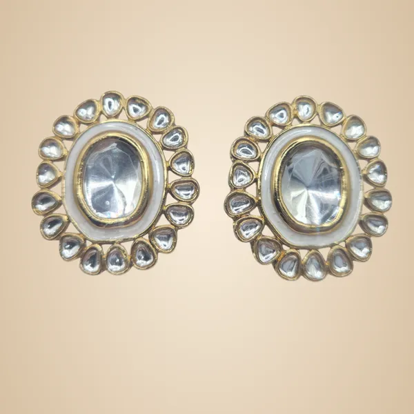 White_Enamel_&_Kundan_Earrings_For_Women