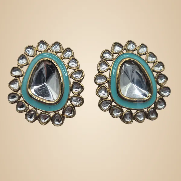 Mint_Green_Enamel_&_Kundan_Earrings_For_Women